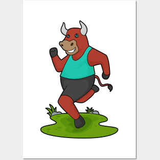 Bull Running Fitness Posters and Art